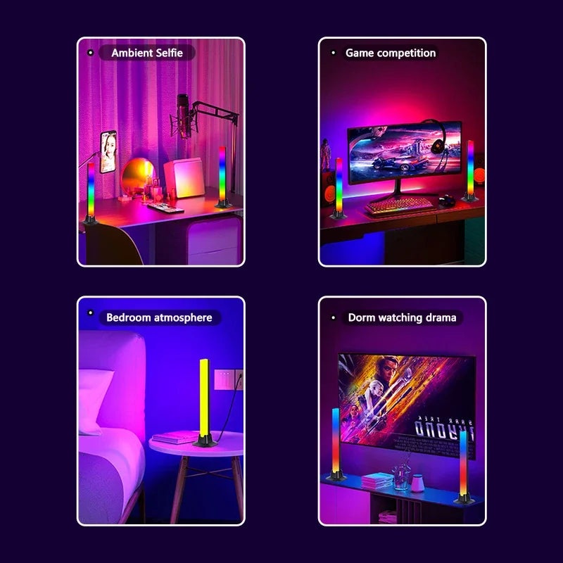 RGB LED Desktop Floor Lamp Light Bars Night Light Music Rhythm