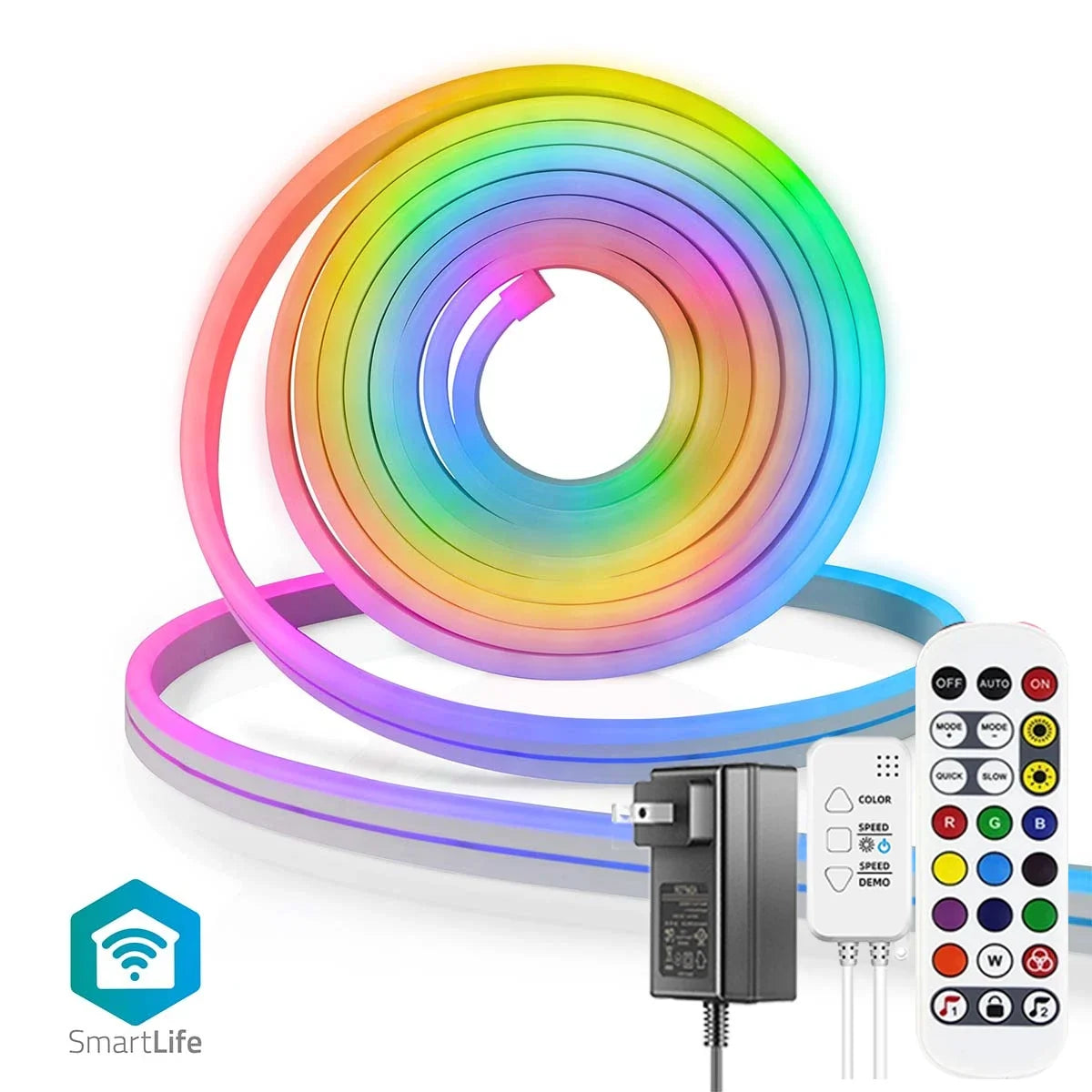 TUYA LED Strip Lights Wifi 12V RGBIC Neon Rope Lights With Music Sync Neon Led Lights