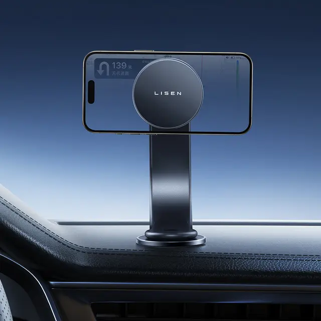 Lisen Fällbar Dashboard Magnetisk mobilhållare, bilfäste