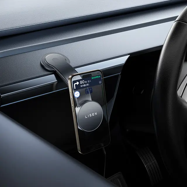 Lisen Fällbar Dashboard Magnetisk mobilhållare, bilfäste