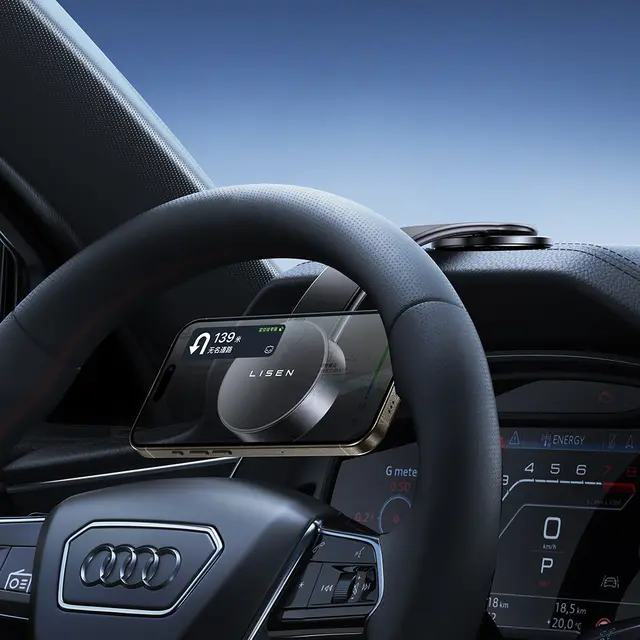 Lisen Fällbar Dashboard Magnetisk mobilhållare, bilfäste