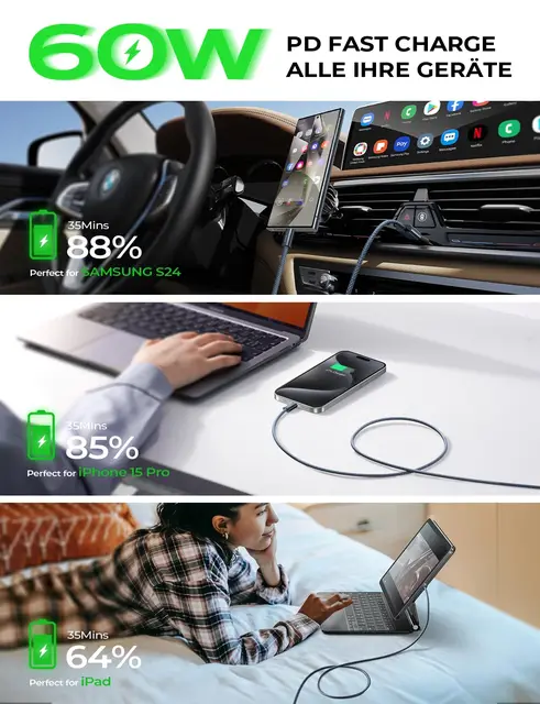 Mobile phone data cable Usb to Type C 1M Usb cable Type C data and charging cable