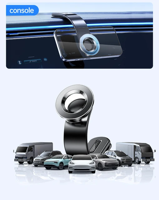 LISEN Magnetic Stand Seat 360 Degrees Rotatable Folding Car Dashboard Stand Phone Holder