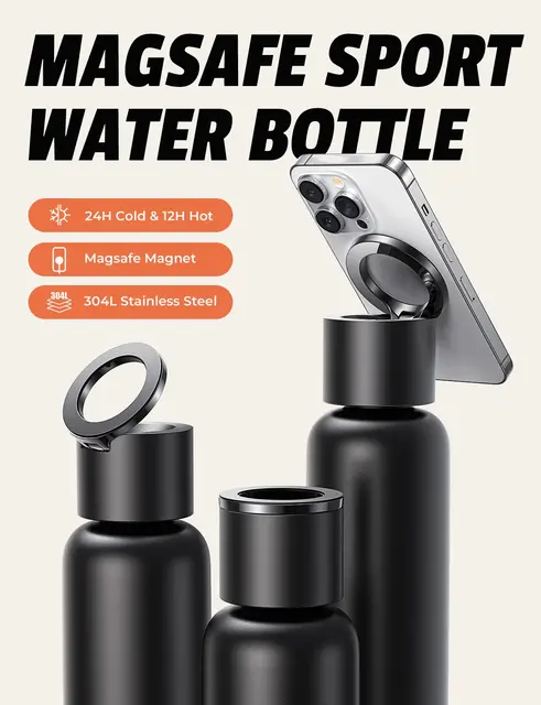 AINOPE 2in1, 750ml vattenflaska och mobilhållare.