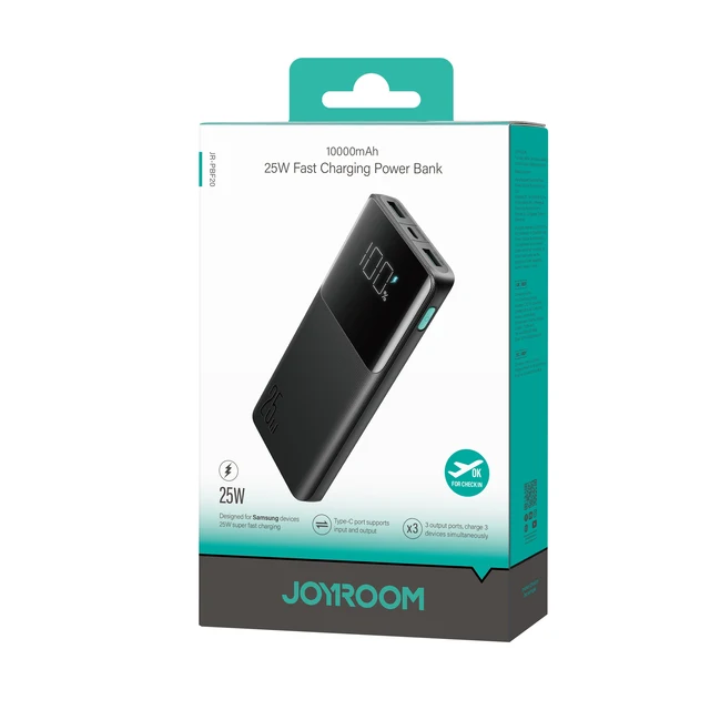 Joyroom 25w ultratunn snabbladdning powerbank 10000mah