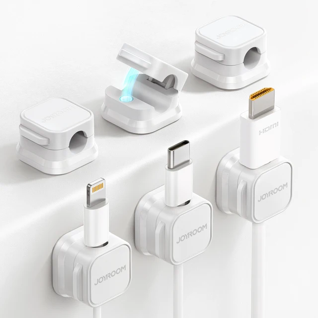 Joyroom Magnetisk sladdhållare justerbar Kabelklämmor 6-pack