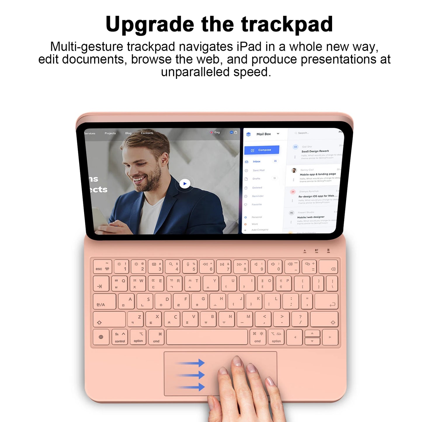 Magic Keyboard för iPad Pro 11 Inch 4th / 3rd / 2nd / 1st Gen iPad Air 6 11 2024 Air4 Air 5 Floating Stand Bluetooth Keyboard