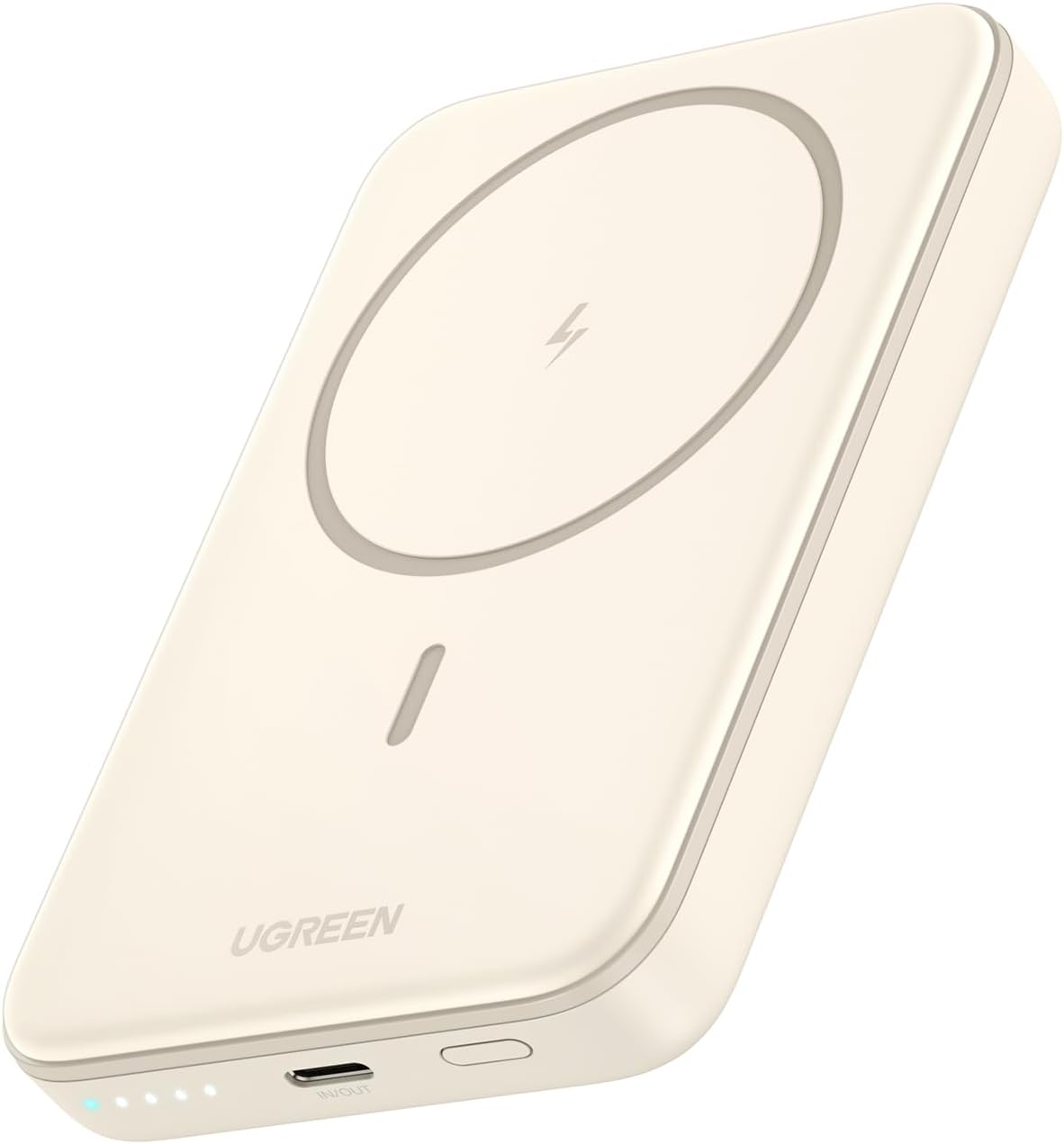 UGREEN Trådlös powerbank 10000mAh magnetisk powerbank med USB-C snabbladdningsfunktion, trådlöst externt batteri MagSafe kompatibelt med iPhone 16 Pro Max/Pro/16/15 Pro Max/Pro/14/13/12(svart)