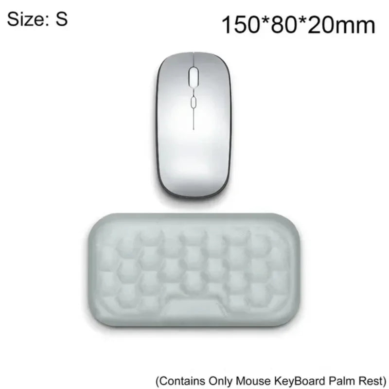STONEGO Ergonomic Keyboard Mouse Wrist Rest Office Typing Protection Relax Wrist Memory Foam Mouse Pad Computer Laptop Desk Mat