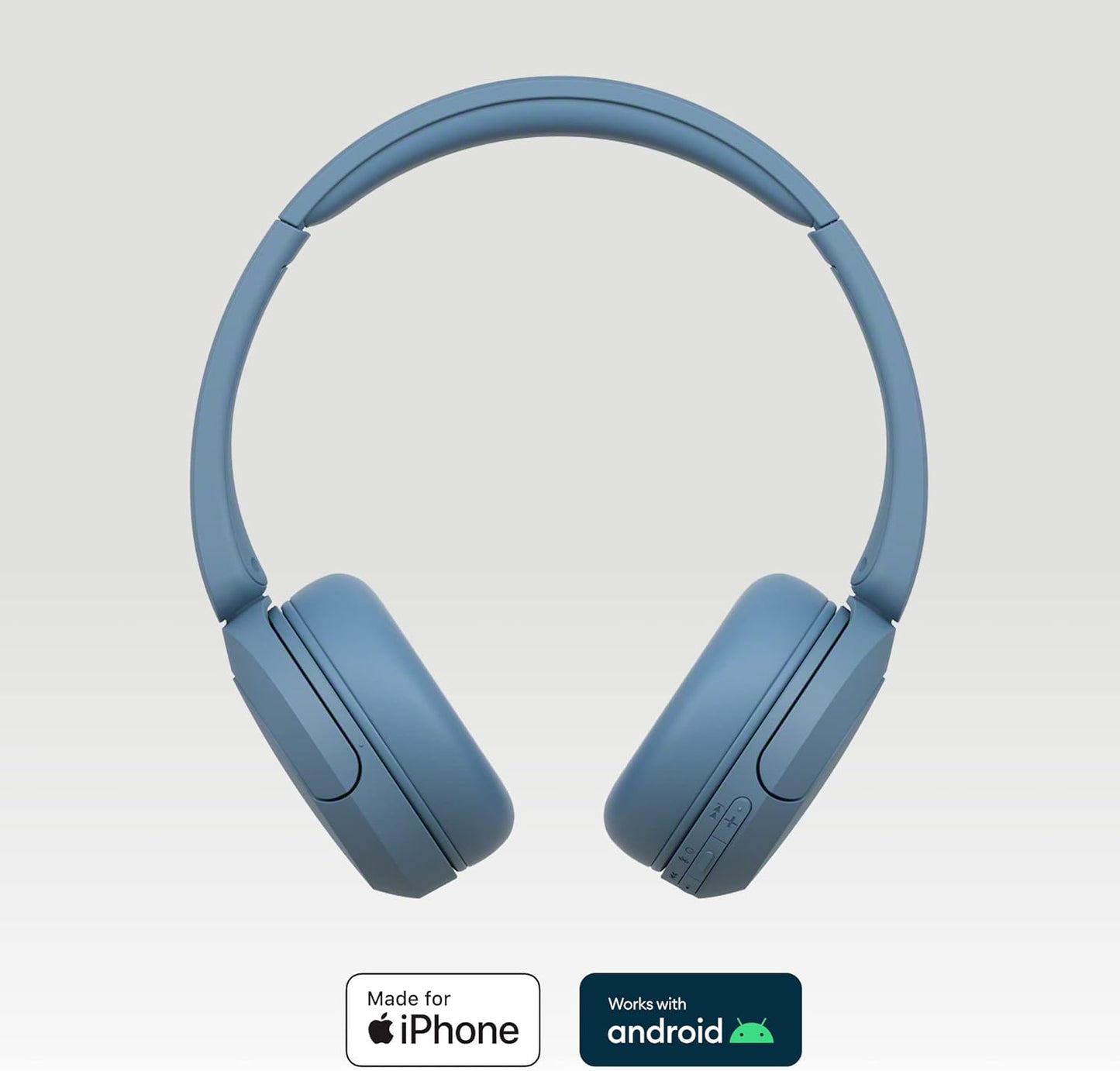 Sony WH-CH520 trådlösa Bluetooth-hörlurar - upp till 50 timmars batteritid med snabbladdning, On-ear-stil - Svart