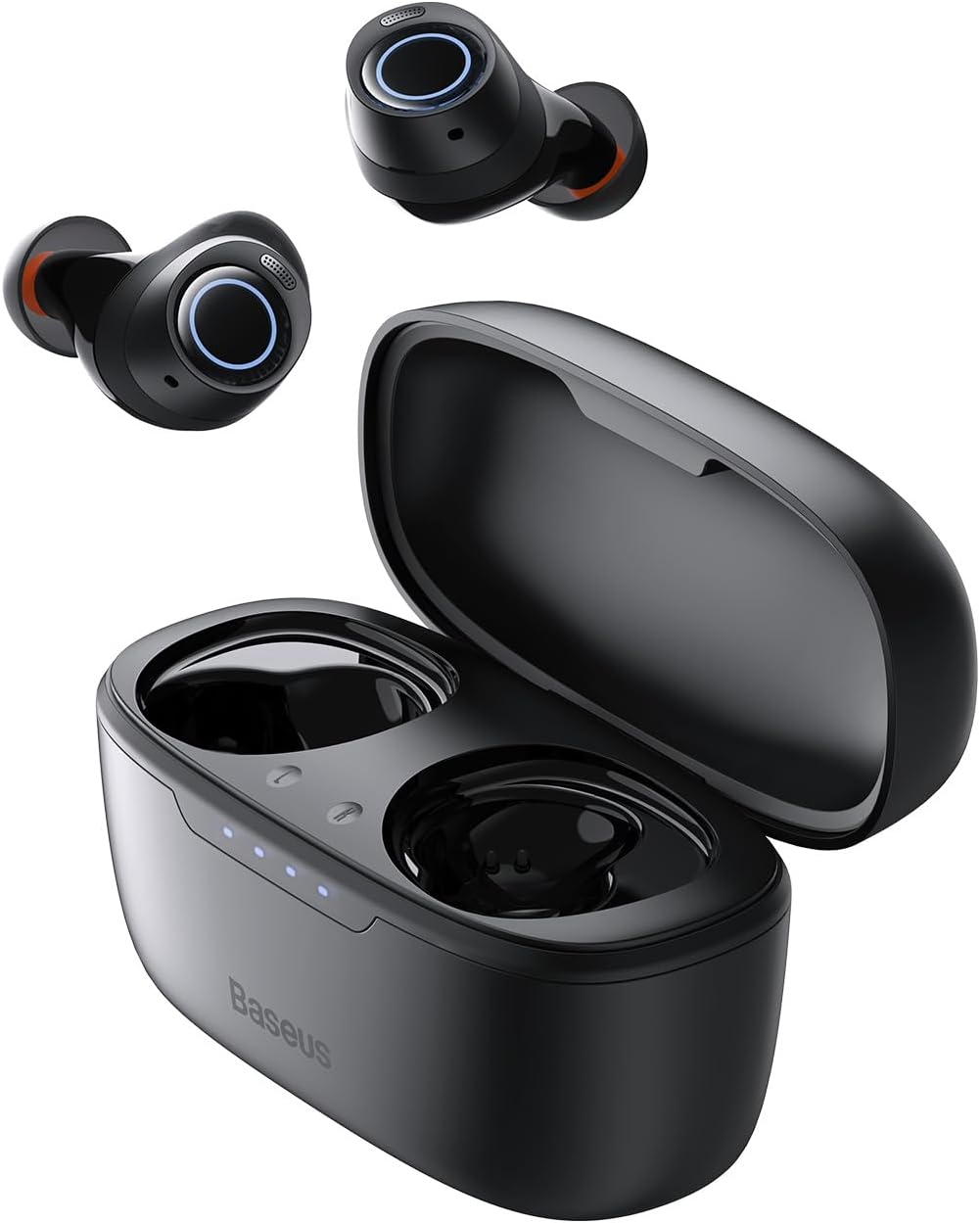 Baseus Bluetooth-hörlurar trådlösa med -48 dB hybrid aktiv brusreducering, 140 timmar Uppspelningstid, vattentät IPX6, 4 ENC-mikrofoner, 0,038s låg latens, Bluetooth 5.3 – Bowie MA10