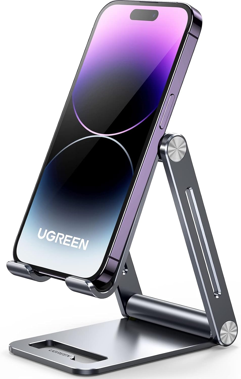 UGREEN Telefonhållare Vikbart Telefonställ i Aluminium Kompatibel med iPhone 14 13 Pro Max Mini 12 11 X SE 8 7 Galaxy S23 Ultra S23+ S23 S22 S21 Ultra S20 Note20 Redmi Note 10 Pro