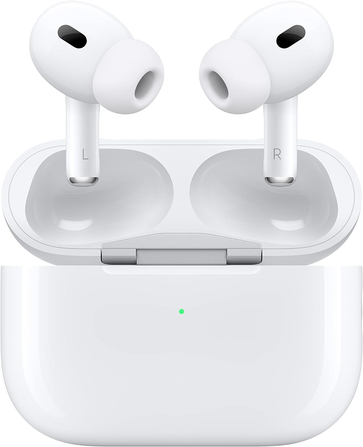 Apple AirPods Pro 2 trådlösa öronsnäckor, Bluetooth-hörlurar, aktiv brusreducering, hörhjälpmedelsfunktion, transparens, personanpassat rumsligt ljud, högupplöst ljud, H2-chip, usb-c-laddning