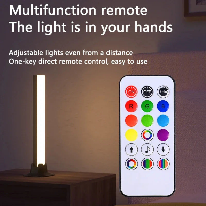 RGB LED Desktop Floor Lamp Light Bars Night Light Music Rhythm
