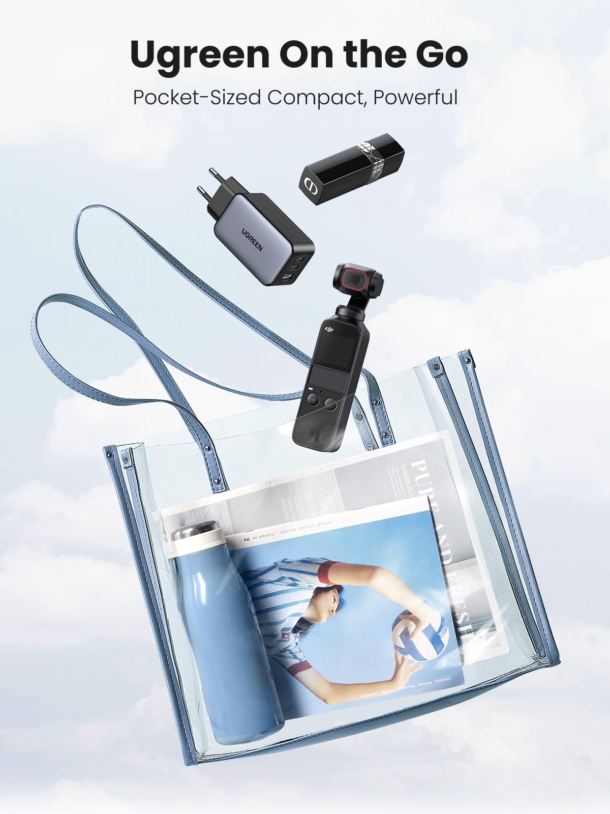 UGREEN Nexode USB C-laddare 65W USB C-strömadapter 3-portars GaN PD Charger PPS Kompatibel med MacBook Pro/Air, iPhone 16 Pro Max, 15, iPad Pro, Galaxy S24, S23, S22, Steam Deck.(Svart)