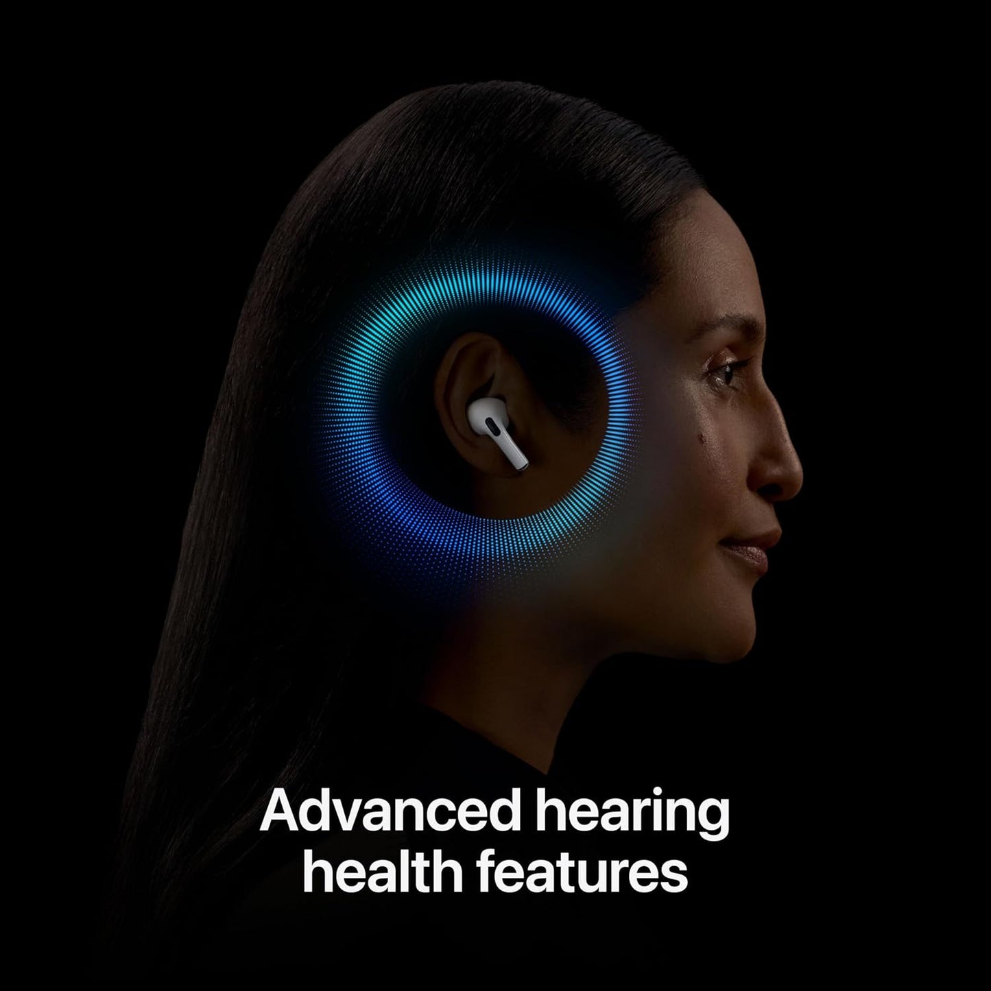 Apple AirPods Pro 2 trådlösa öronsnäckor, Bluetooth-hörlurar, aktiv brusreducering, hörhjälpmedelsfunktion, transparens, personanpassat rumsligt ljud, högupplöst ljud, H2-chip, usb-c-laddning