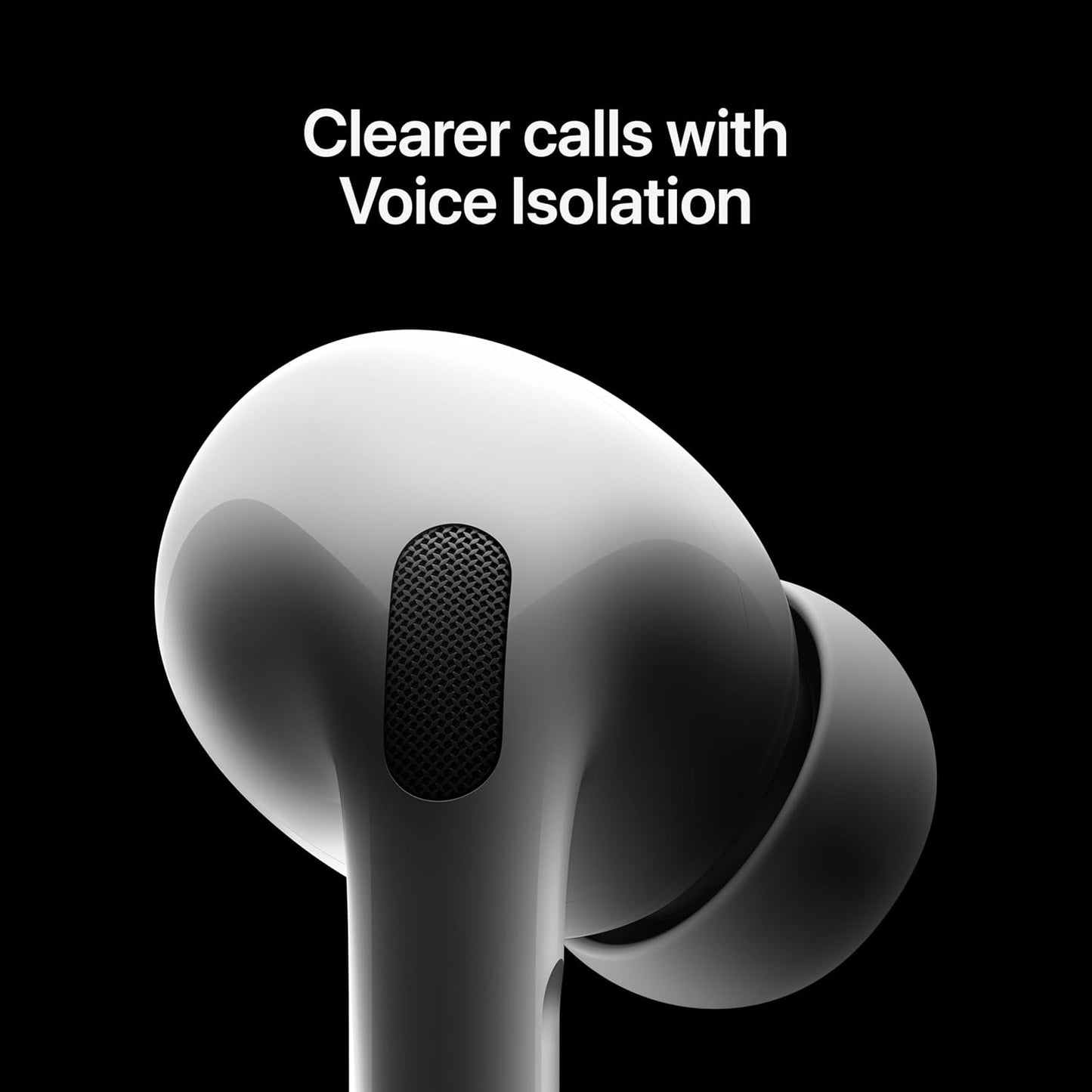 Apple AirPods Pro 2 trådlösa öronsnäckor, Bluetooth-hörlurar, aktiv brusreducering, hörhjälpmedelsfunktion, transparens, personanpassat rumsligt ljud, högupplöst ljud, H2-chip, usb-c-laddning