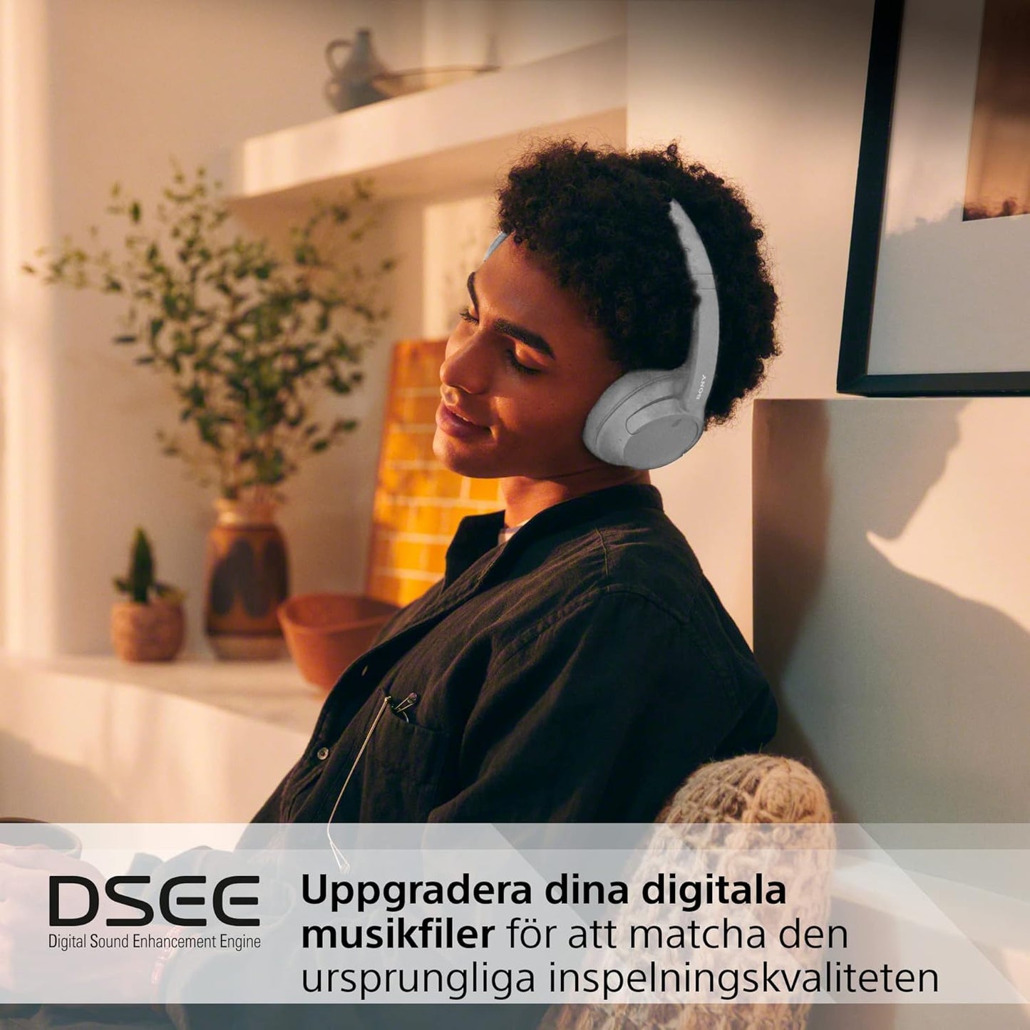Sony WH-CH720N brusreducerande trådlösa Bluetooth-hörlurar - Upp till 35 timmars batteritid och snabbladdning - Svart
