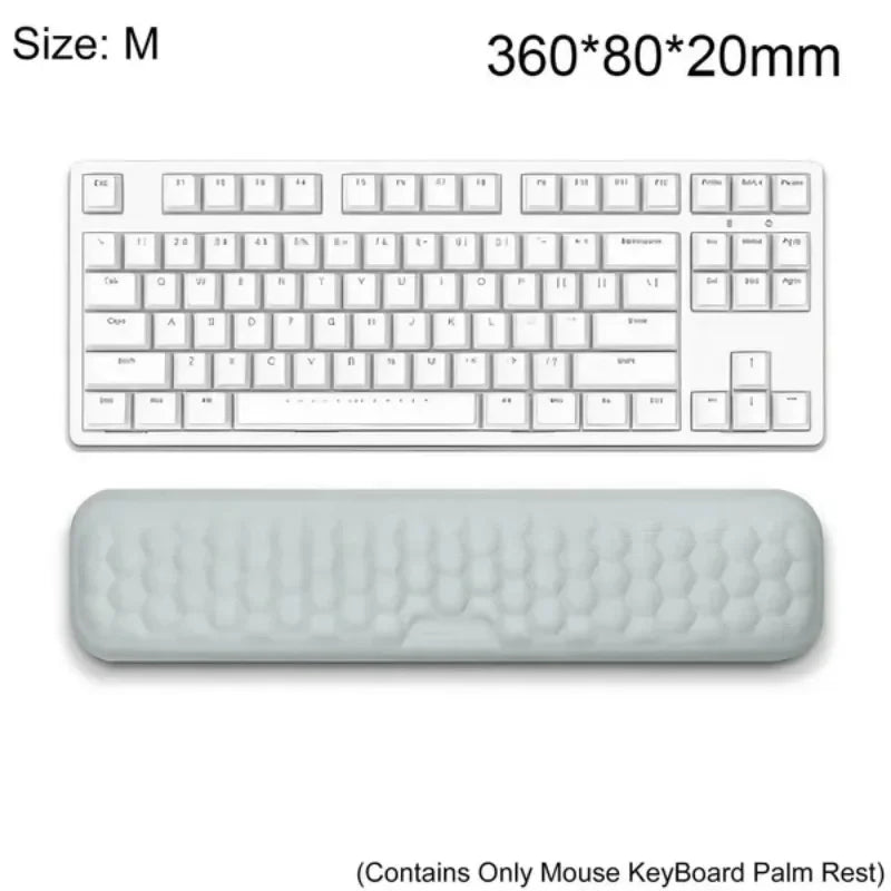 STONEGO Ergonomic Keyboard Mouse Wrist Rest Office Typing Protection Relax Wrist Memory Foam Mouse Pad Computer Laptop Desk Mat