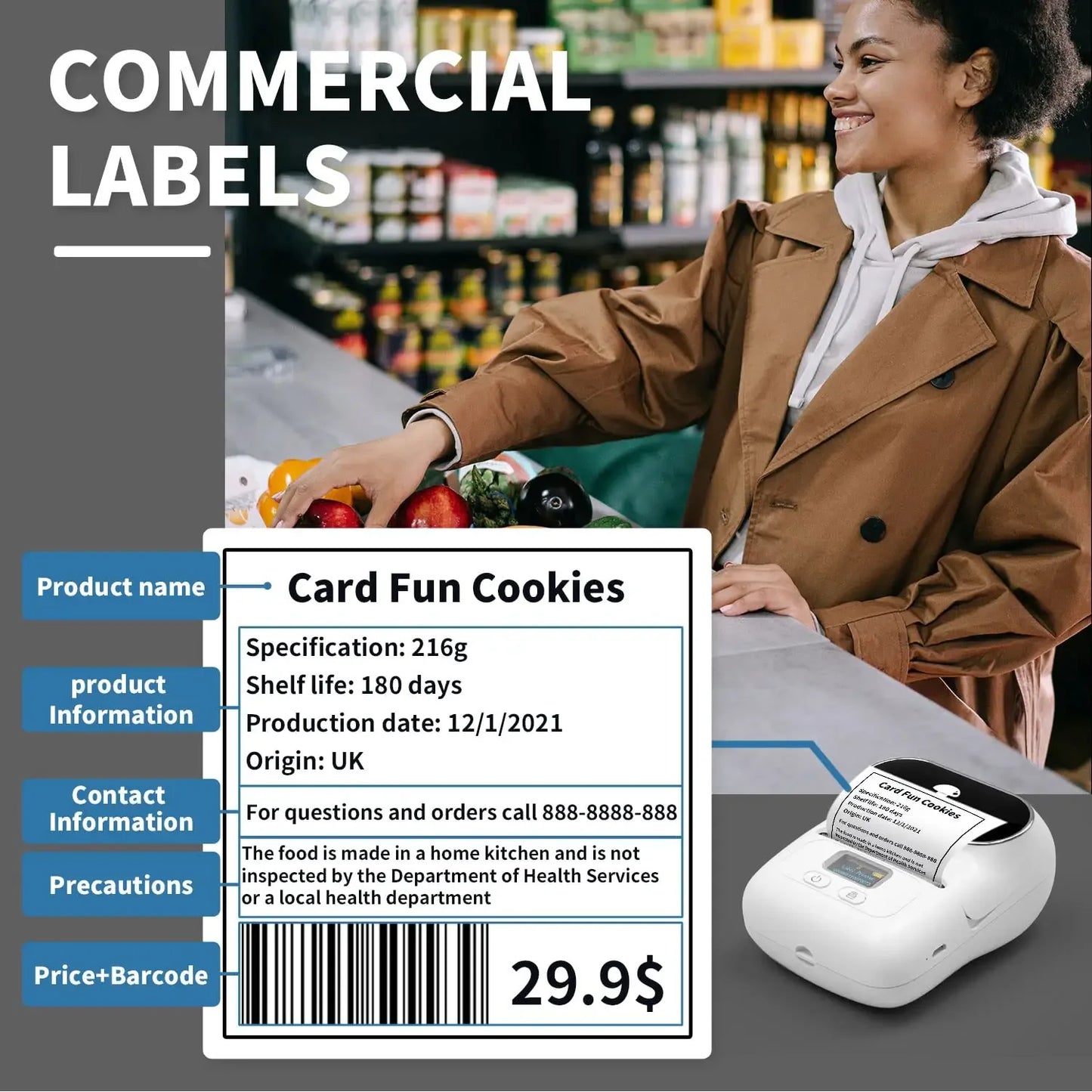 Phomemo M110 Portable Label Printer Mini