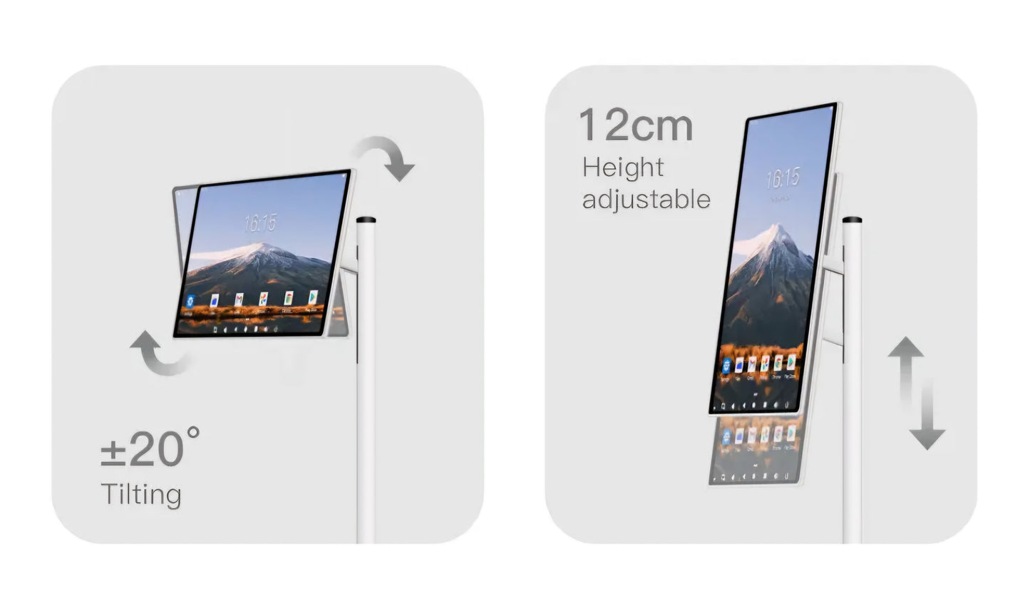 24 inch Tv Android 12 Smart display 8 core CPU and 13MP camera portable monitor Stand Tv Follow with Movable Tv
