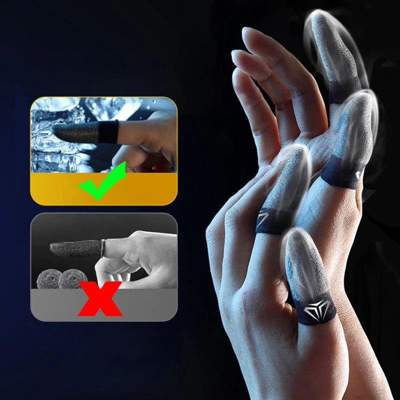 Mobile Game Fingertip Gloves Sweatproof Anti-slip Touch Screen