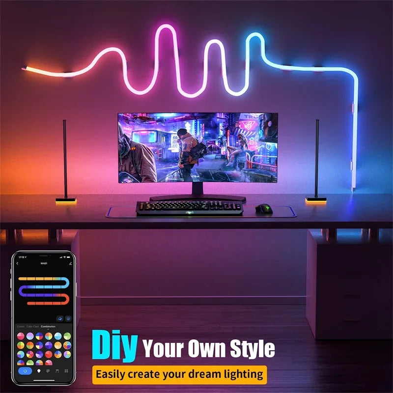 TUYA LED Strip Lights Wifi 12V RGBIC Neon Rope Lights With Music Sync Neon Led Lights