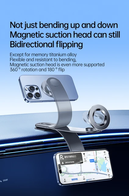 LISEN Magnetic Stand Seat 360 Degrees Rotatable Folding Car Dashboard Stand Phone Holder