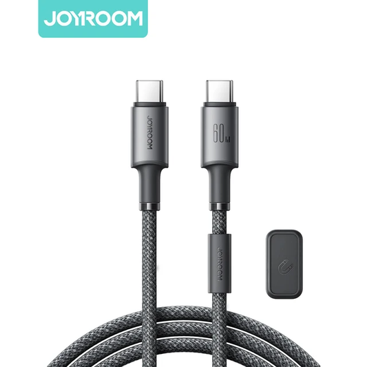 Joyroom 1.2m Pd 3A snabbladdnings kabel Type C till Type C, med magnetisk hållare