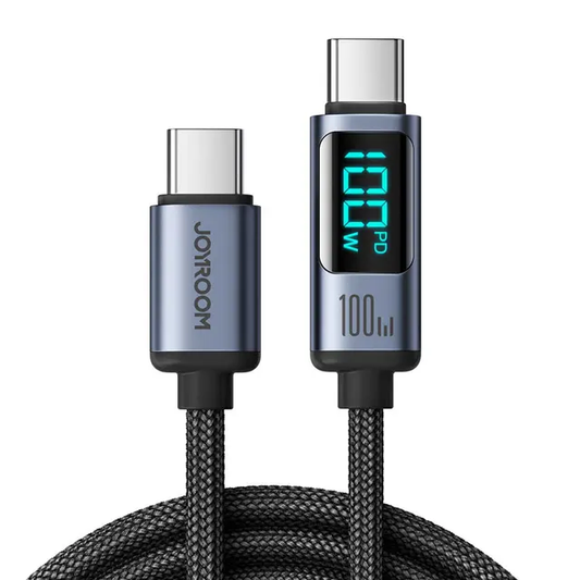 Joyroom Type-C to Type-C Digital Display snabbladdning kabel upp till 100w