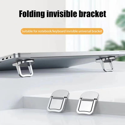 Justerbar Folding Laptop Stand Mini Legs Ultra-tunn Bärbar Stöd för Macbook Notebook Cooling Holder Fötter Osynlig Fästning