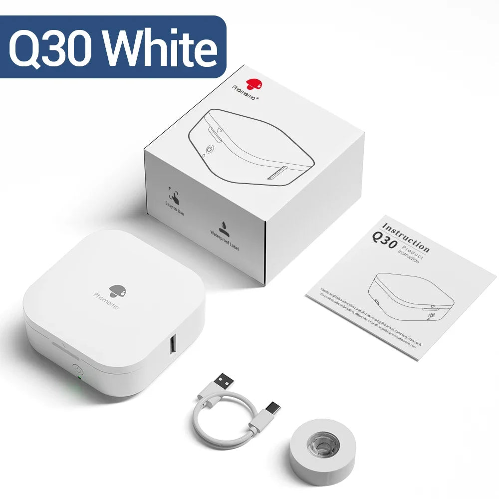 Phomemo Q30 Portable Mini Label Maker Wireless bluethooth