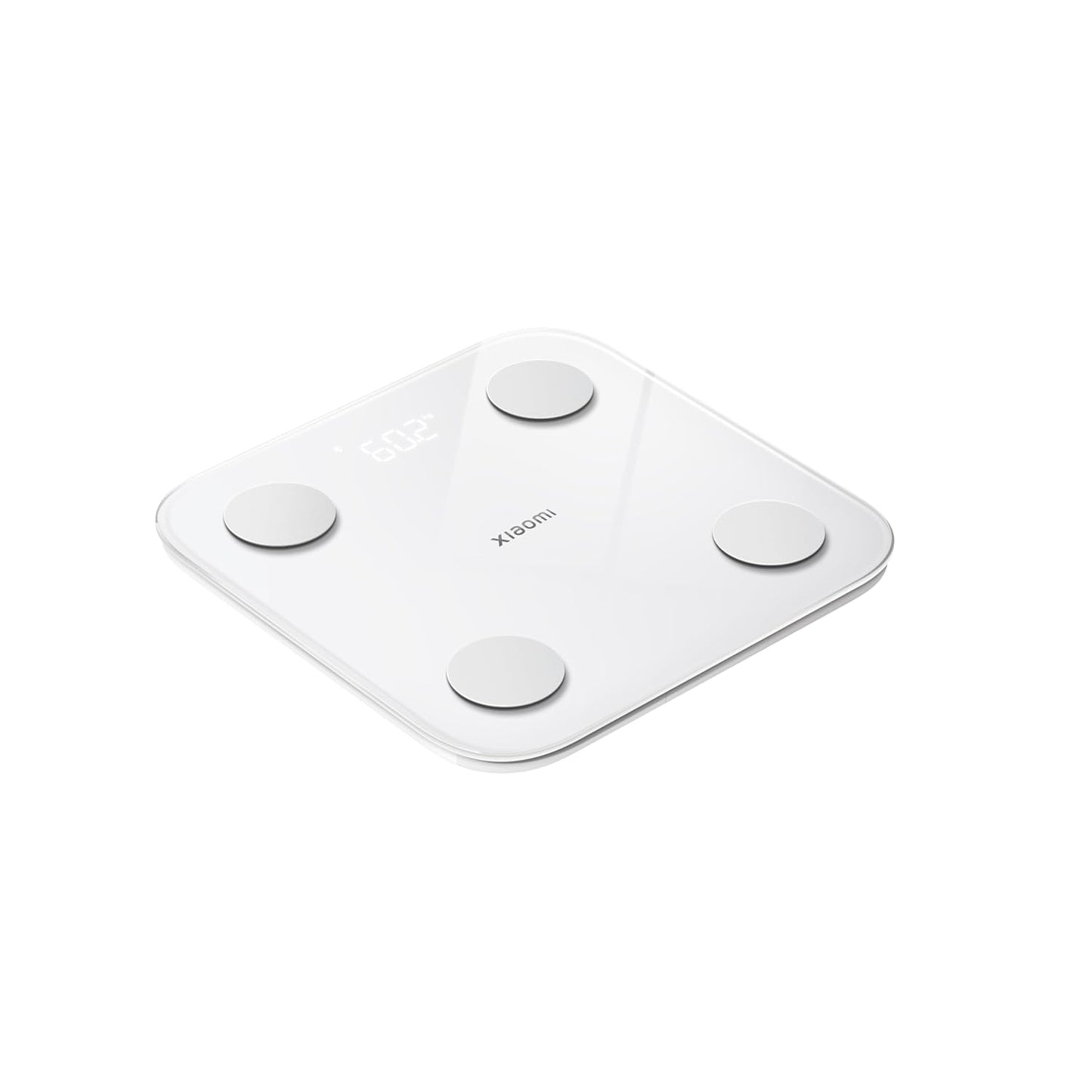 Xiaomi Body Composition Scale S400 badrumsvåg med dubbelfrekvensmätning, 25 hälsoindikatorer, upp till 150 kg och 100 g precision, Xiaomi Home-app, vit (S-version)