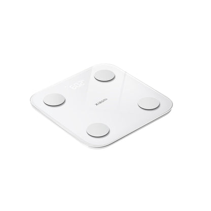 Xiaomi Body Composition Scale S400 badrumsvåg med dubbelfrekvensmätning, 25 hälsoindikatorer, upp till 150 kg och 100 g precision, Xiaomi Home-app, vit (S-version)