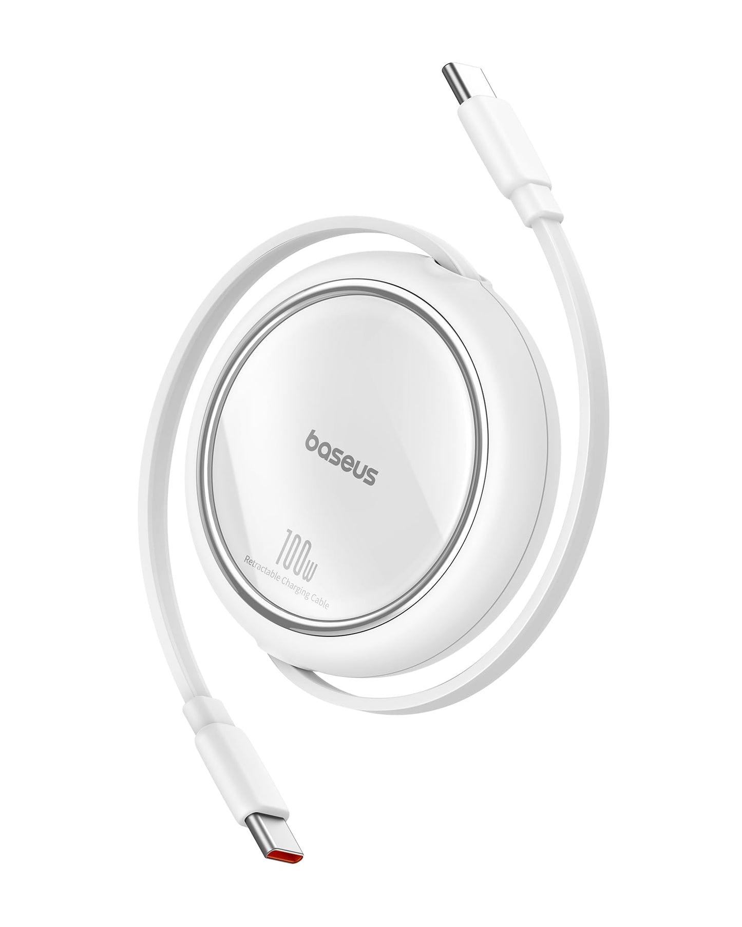 Baseus USB C-kabel, 100 W, PD 5A QC 4.0 mini, utdragbar, snabbladdningskabel, USB-C-till-USB-C-kabel, 4-stegs längd, förinställd laddningskabel för iPhone 15, Samsung, iPad, lätt att förvara, bärbar