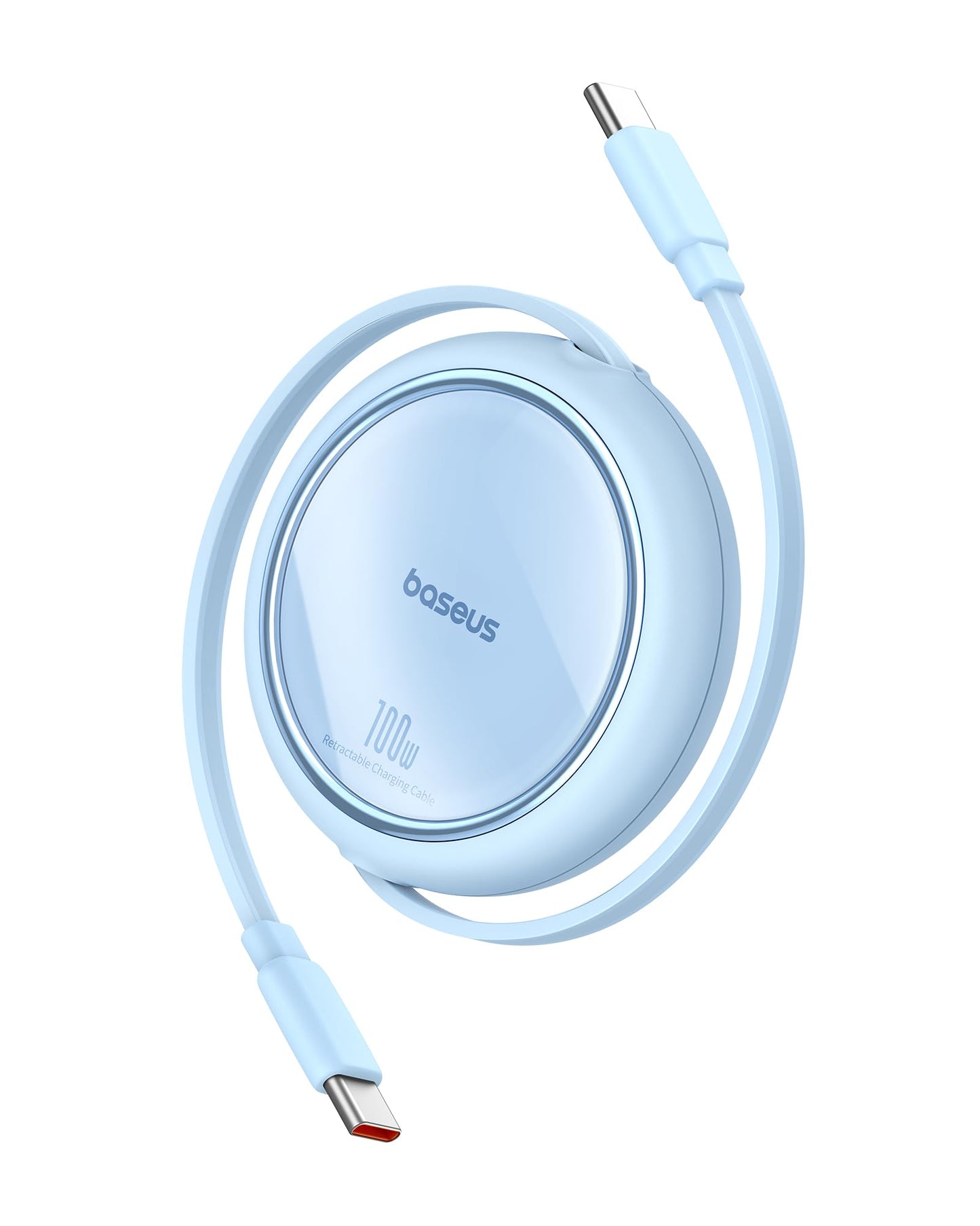 Baseus USB C-kabel, 100 W, PD 5A QC 4.0 mini, utdragbar, snabbladdningskabel, USB-C-till-USB-C-kabel, 4-stegs längd, förinställd laddningskabel för iPhone 15, Samsung, iPad, lätt att förvara, bärbar