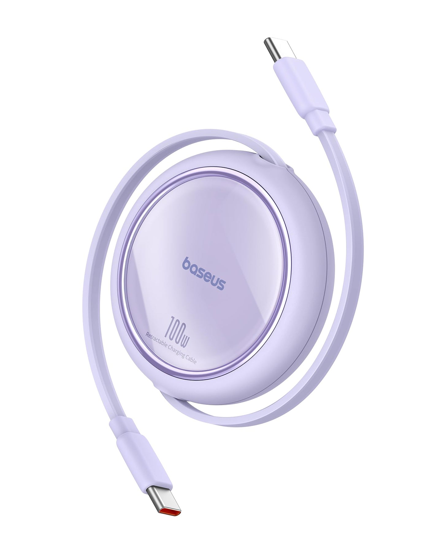 Baseus USB C-kabel, 100 W, PD 5A QC 4.0 mini, utdragbar, snabbladdningskabel, USB-C-till-USB-C-kabel, 4-stegs längd, förinställd laddningskabel för iPhone 15, Samsung, iPad, lätt att förvara, bärbar