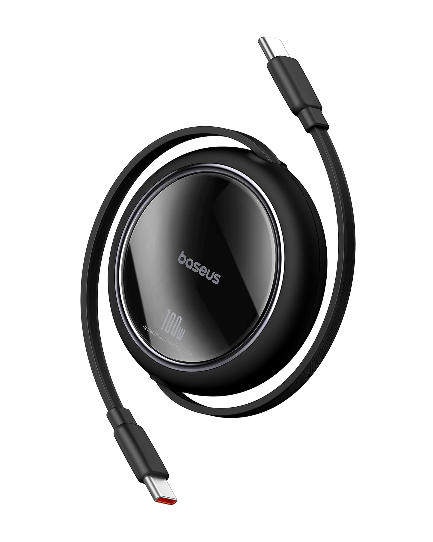 Baseus USB C-kabel, 100 W, PD 5A QC 4.0 mini, utdragbar, snabbladdningskabel, USB-C-till-USB-C-kabel, 4-stegs längd, förinställd laddningskabel för iPhone 15, Samsung, iPad, lätt att förvara, bärbar