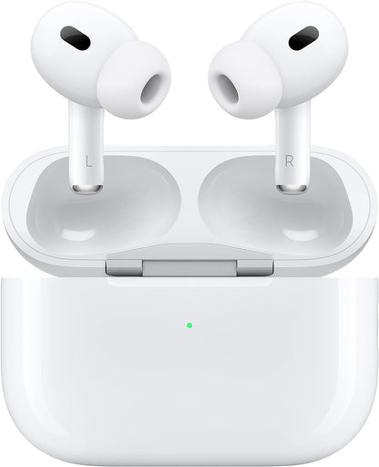 Apple AirPods Pro 2 trådlösa öronsnäckor, Bluetooth-hörlurar, aktiv brusreducering, hörhjälpmedelsfunktion, transparens, personanpassat rumsligt ljud, högupplöst ljud, H2-chip, usb-c-laddning