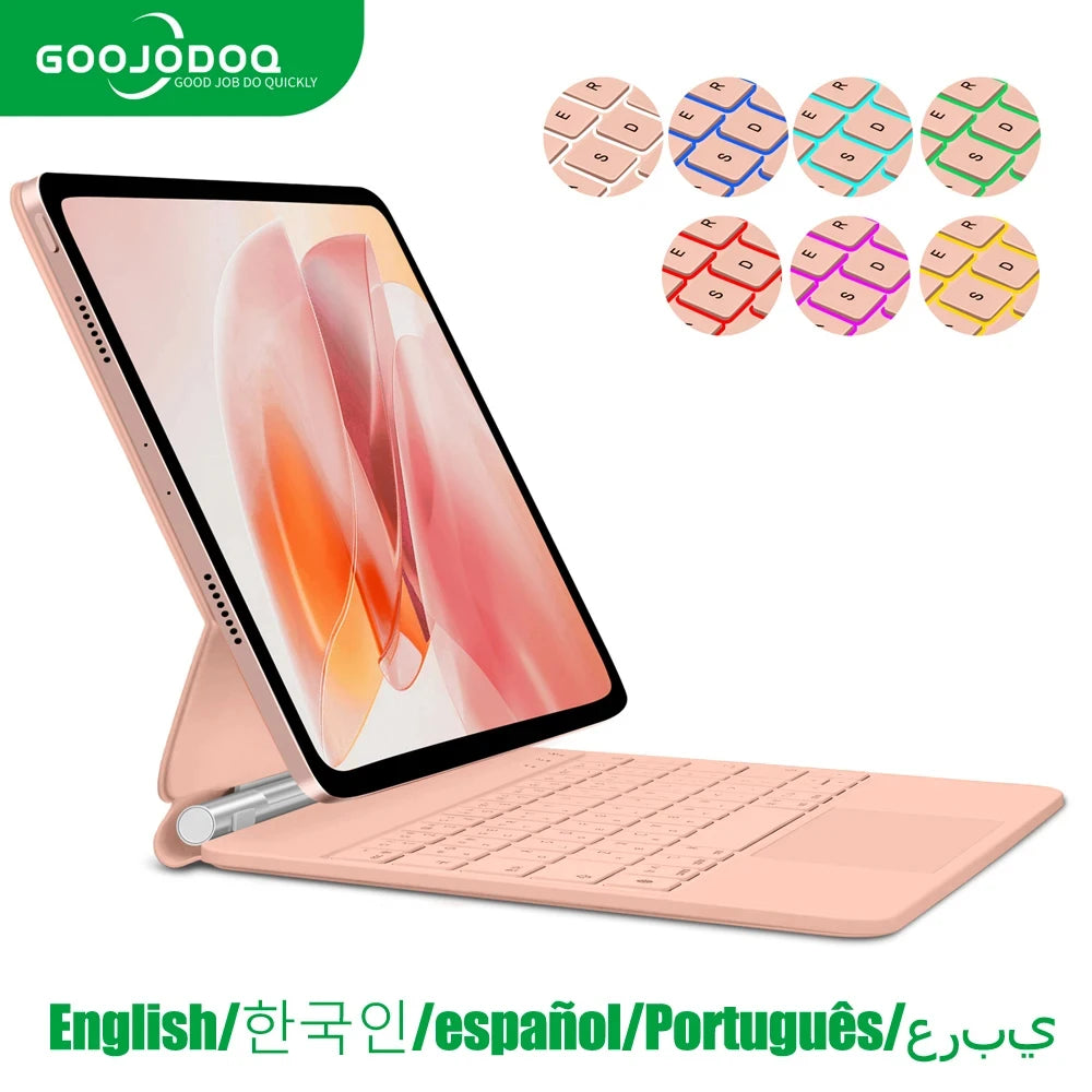 Magic Keyboard för iPad Pro 11 Inch 4th / 3rd / 2nd / 1st Gen iPad Air 6 11 2024 Air4 Air 5 Floating Stand Bluetooth Keyboard