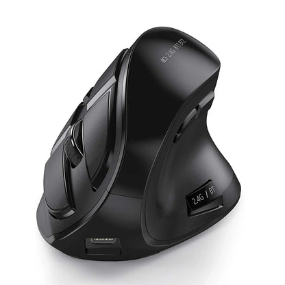 Seenda Vertikal mus Uppladdningsbar Ergonomisk Ljudlös Klicka, Bluetooth 5.0 3.0 Trådlös för Mac OS Windows XP 10 7 Android