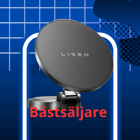Lisen 360° Zinc Alloy, 2in1 Magnetisk mobilhållare och wireless laddare