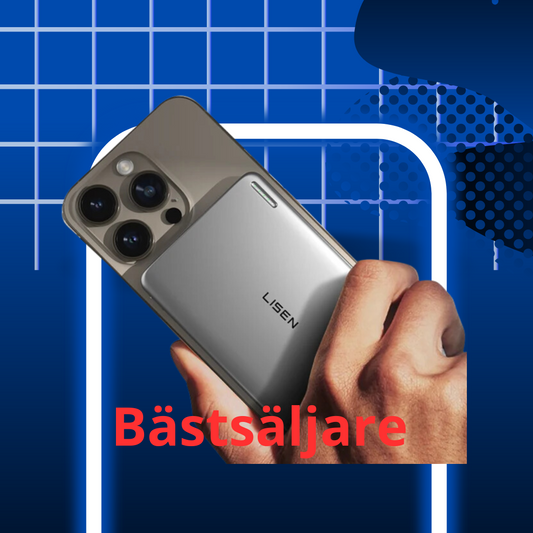 LISEN New Design All Alloy 0.3 Ultra-Thin Magnetic Power Bank 5000 MAh Wireless Portable Fast Charger Battery Pack for iPhone 16, Rekommenderas inte för Iphone Pro och Pro Max serien