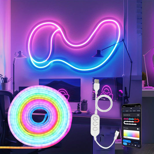 Bluetooth LED Neon LED Strip Lights Neon Rope Light with Music Sync