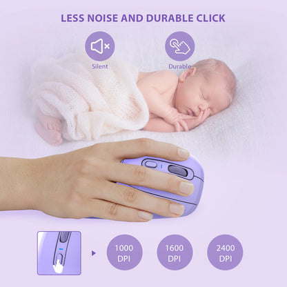 Seenda Ergonomisk Vertikal Mus Jiggler Bluetooth 2.4g Trådlös för dator,Laptop, Notebook och PC