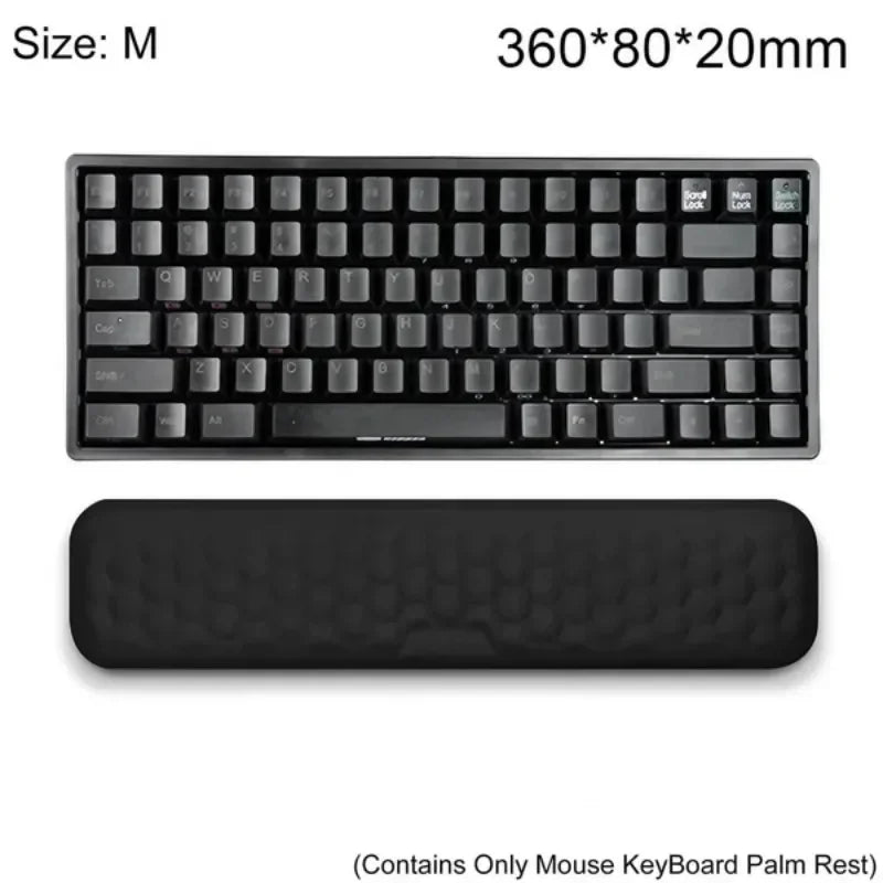 STONEGO Ergonomic Keyboard Mouse Wrist Rest Office Typing Protection Relax Wrist Memory Foam Mouse Pad Computer Laptop Desk Mat